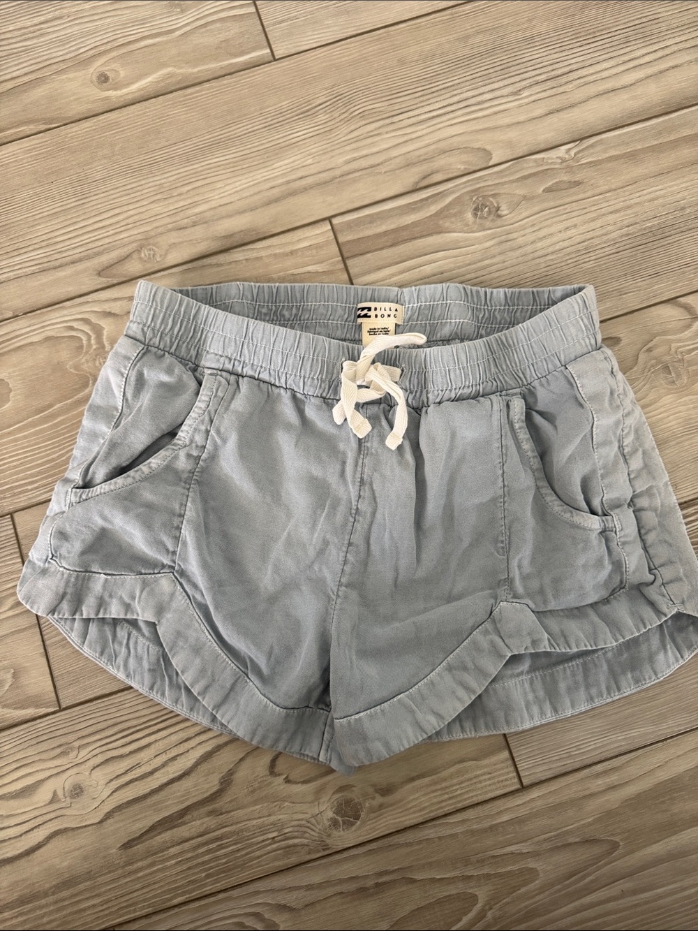 Billabong Light Blue Girls' Drawstring Casual Shorts